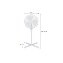 Ventilateur sur pied OCEANIC - 45W - Diametre 40 cm - Hauteur réglabl