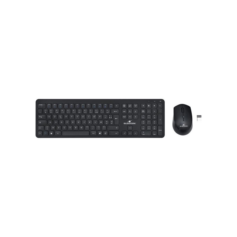 Pack Clavier Souris - BLUESTORK - PACK EASY SLIM - Sans Fil - Noir