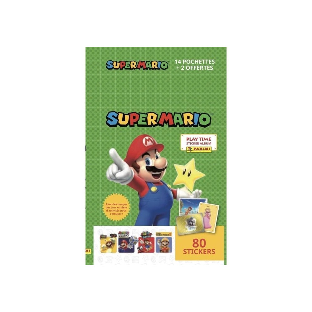 Stickers Super Mario - PANINI - Collection de 368 stickers avec Luigi,