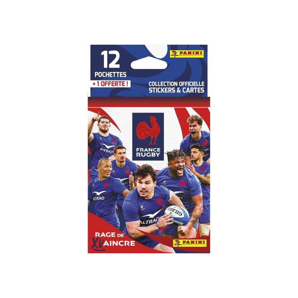 Collection officielle de stickers et de cartes RUGBY EDF - Blister 12+