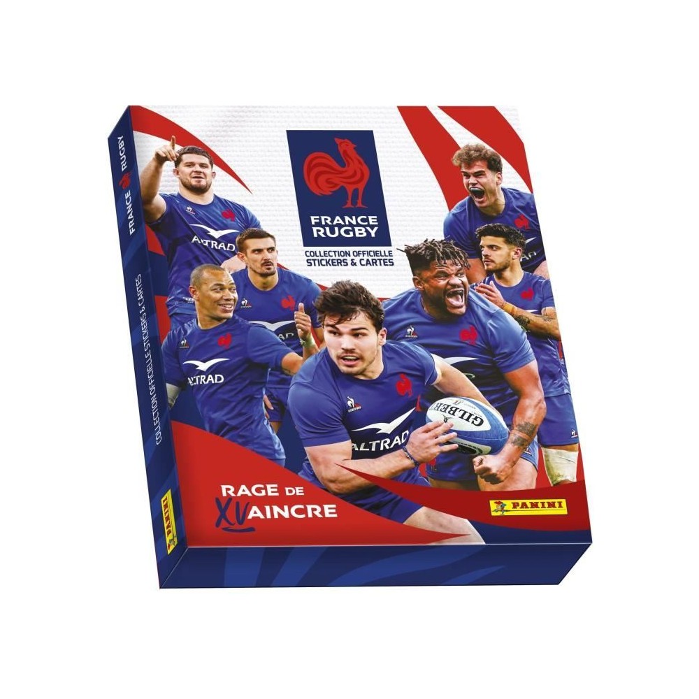 Coffret Collector Rugby Equipe de France-Rage de Vaincre 1 Album + 18