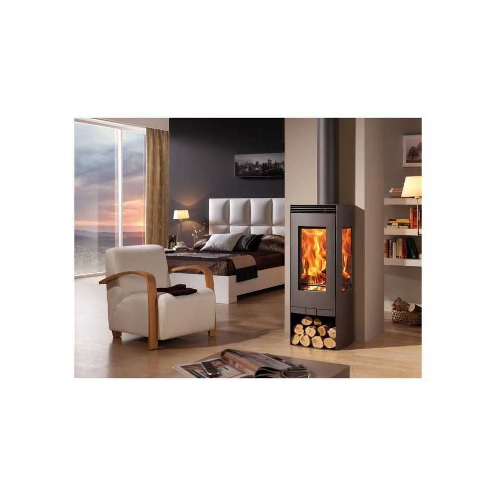 Poele a bois - PANADERO - Alba Ecodesign - 9,5 kw - Bûches 50 cm