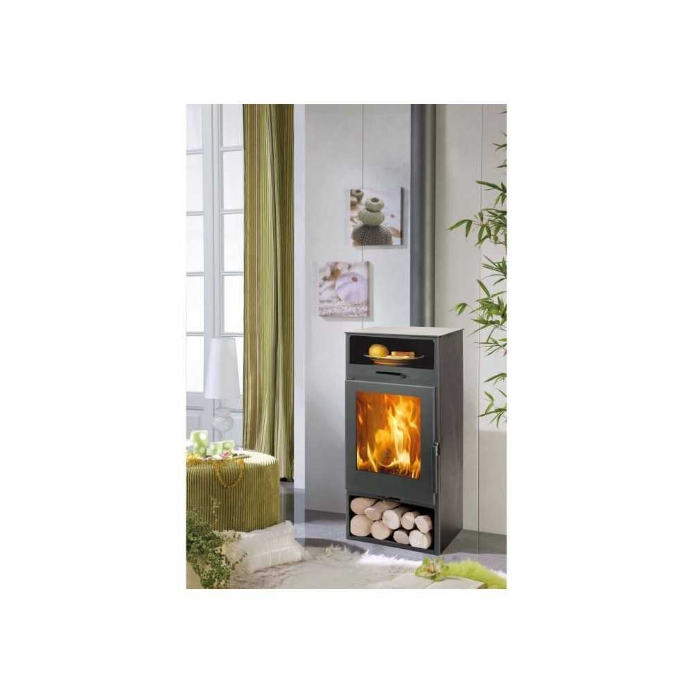 Poele a bois - PANADERO - Nijar Ecodesign - 6,3 kw - Bûches 40 cm