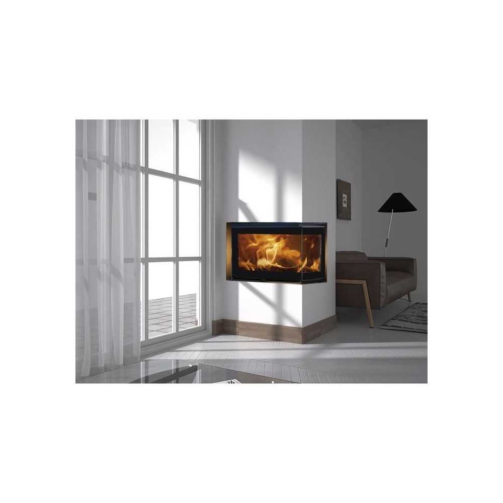 Foyer a bois - PANADERO - Hogar angle a droite Ecodesign - 5,9 kw - B