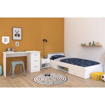 Chambre complete enfant 3 pieces ZODIAC - Lit + chevet + bureau - Déc