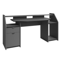 Bureau gamer Gaming - Panneaux de particules - Gris ombre et noir - L