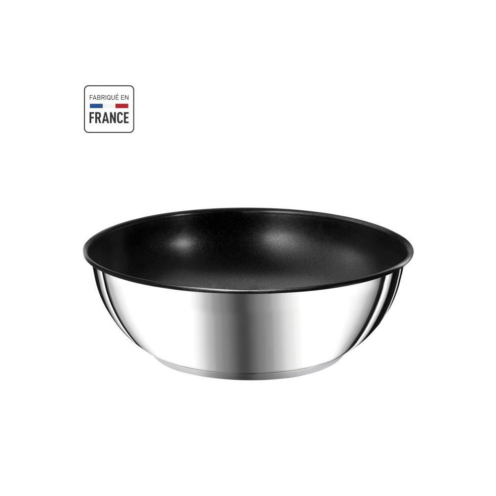 TEFAL INGENIO Preference Poele wok 26 cm, Induction, Antiadhésif, Empilable, Compatible lave-vaisselle, Fabriqué en France L97