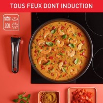 TEFAL INGENIO Preference Poele wok 26 cm, Induction, Antiadhésif, Empilable, Compatible lave-vaisselle, Fabriqué en France L97