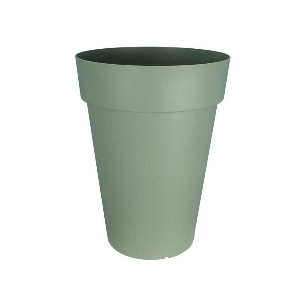 Bac a fleurs RIVIERA SOLEILLA HAUT - Plastique - Hauteur 66 cm - Vert