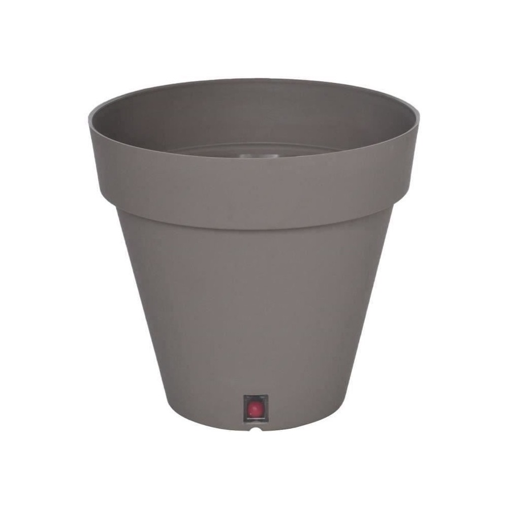 Bac a fleurs rond RIVIERA LOFT - Plastique - Diametre 30 cm - Taupe