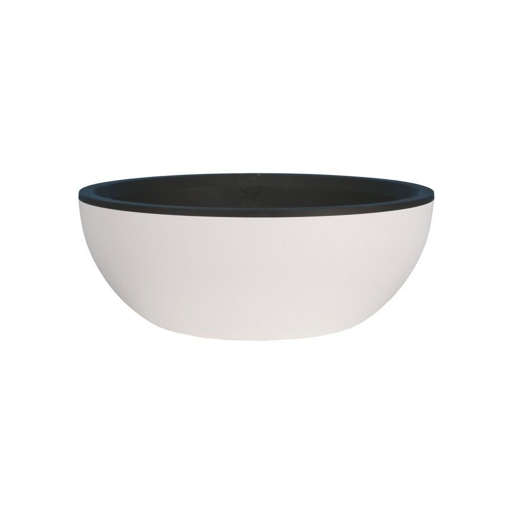 RIVIERA - Coupe pot de fleurs - granit D40 - blanc