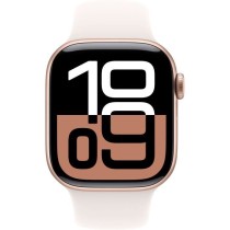 Apple Watch Series 10 GPS - 42mm - Boîtier Rose Gold Aluminium - Bracelet Light Blush Sport Band - S/M