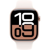 Apple Watch Series 10 GPS - 46mm - Boîtier Rose Gold Aluminium - Bracelet Light Blush Sport Band - M/L