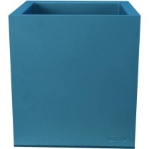 Bac a fleurs carré RIVIERA GRANIT - Plastique - 60x30 cm - Bleu