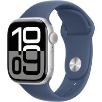 Apple Watch Series 10 GPS + Cellular - 42mm - Boîtier Silver Aluminium - Bracelet Denim Sport Band - S/M