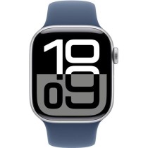 Apple Watch Series 10 GPS + Cellular - 42mm - Boîtier Silver Aluminium - Bracelet Denim Sport Band - S/M