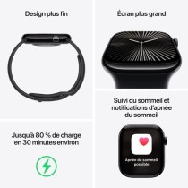 Apple Watch Series 10 GPS + Cellular - 42mm - Boîtier Silver Aluminium - Bracelet Denim Sport Band - S/M