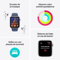 Apple Watch SE GPS - 40mm - Boîtier Silver Aluminium - Bracelet Denim Sport Band - S/M