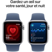 Apple Watch SE GPS - 40mm - Boîtier Silver Aluminium - Bracelet Denim Sport Band - S/M