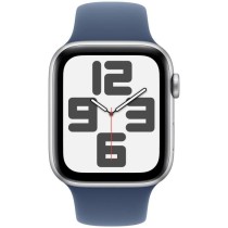 Apple Watch SE GPS - 44mm - Boîtier Silver Aluminium - Bracelet Denim Sport Band - M/L