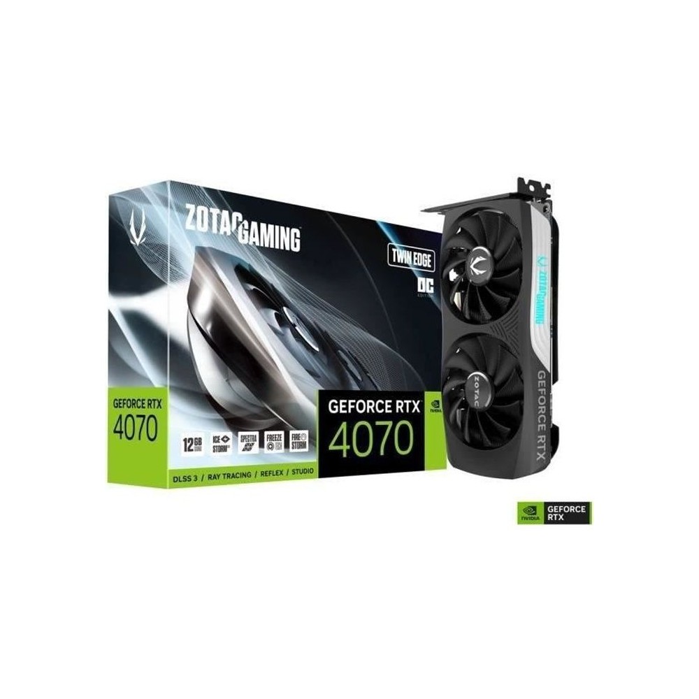 ZOTAC - Nvidia - Carte Graphique - GeForce RTX 4070 Twin Edge OC - 12Go