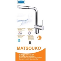 ROUSSEAU Robinet mitigeur de cuisine Matsouko - Avec douchette - Gris