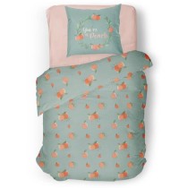 Parure de couette ROUPILLON Peachy - 2 Pcs - 140 x 200 - 100% Coton -