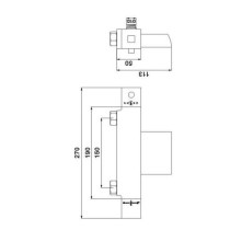 Mitigeur thermostatique baignoire et douche ROUSSEAU Karen - Chromé