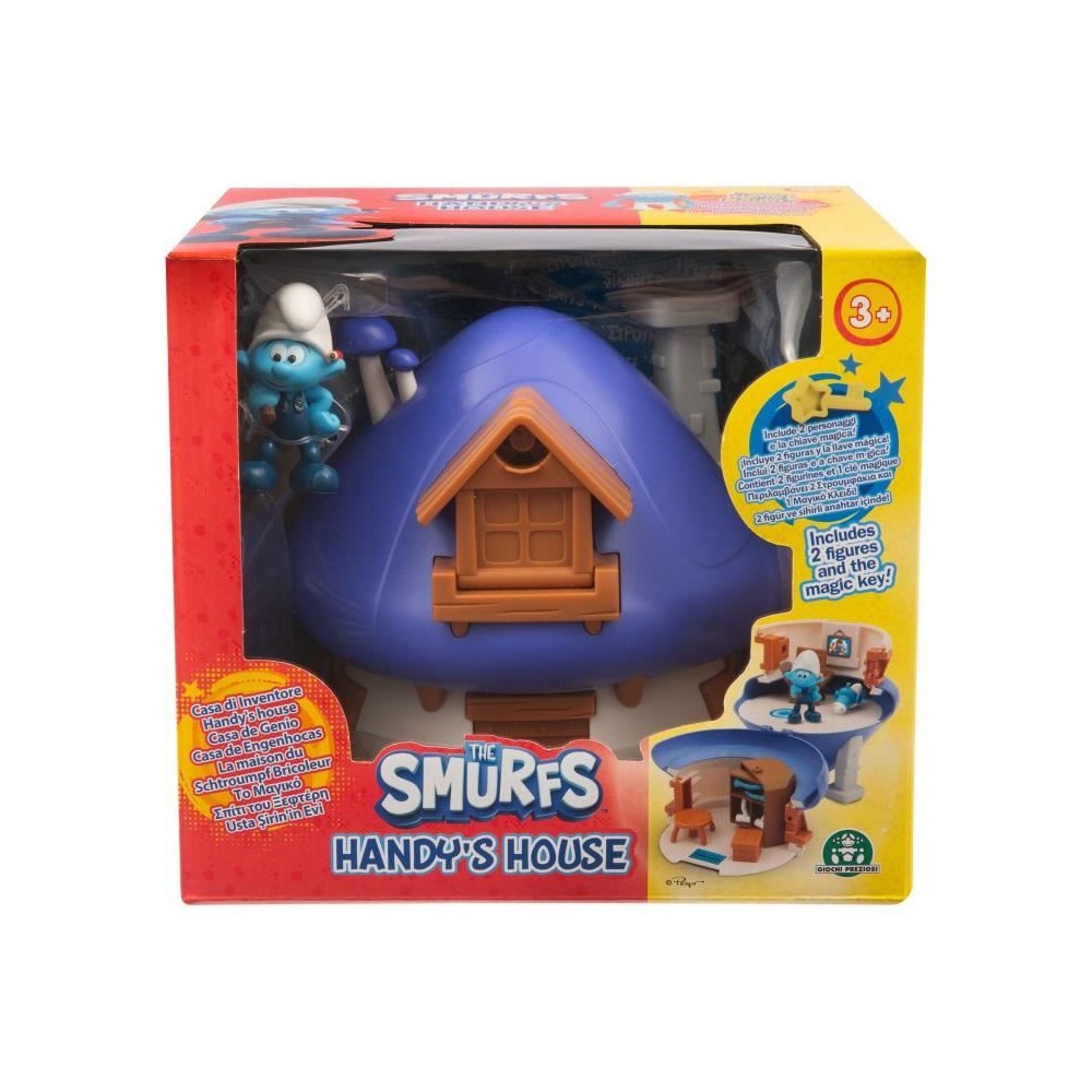 Maison de jeu - GIOCHI PREZIOSI - Les Schtroumpfs - Maison magique avec 1 figurine et accessoires - a partir de 3 ans - PUF28