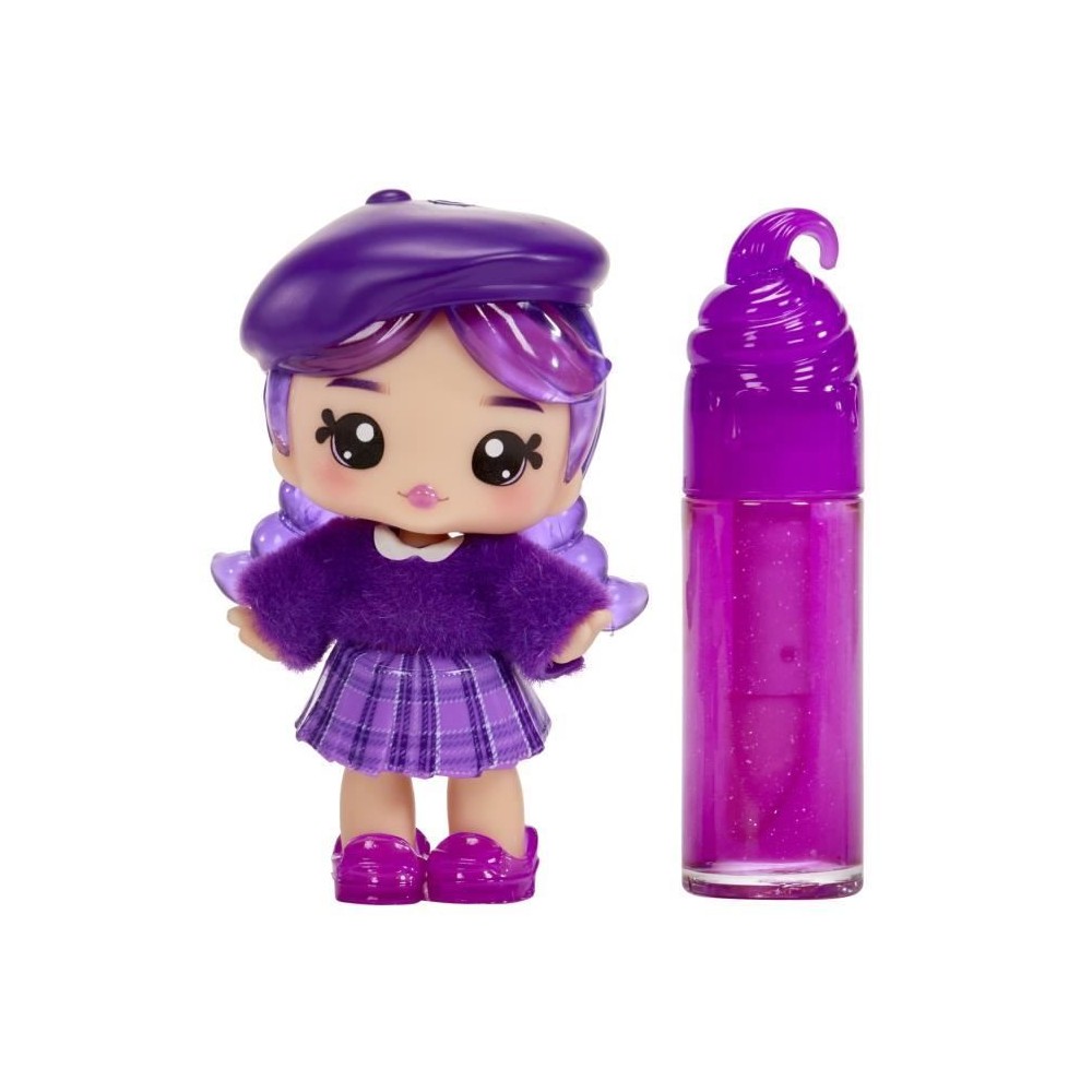 Yummiland - 1 poupée 10 cm et un gloss pailleté a créer - Greta - Goût Raisin - Des 4ans