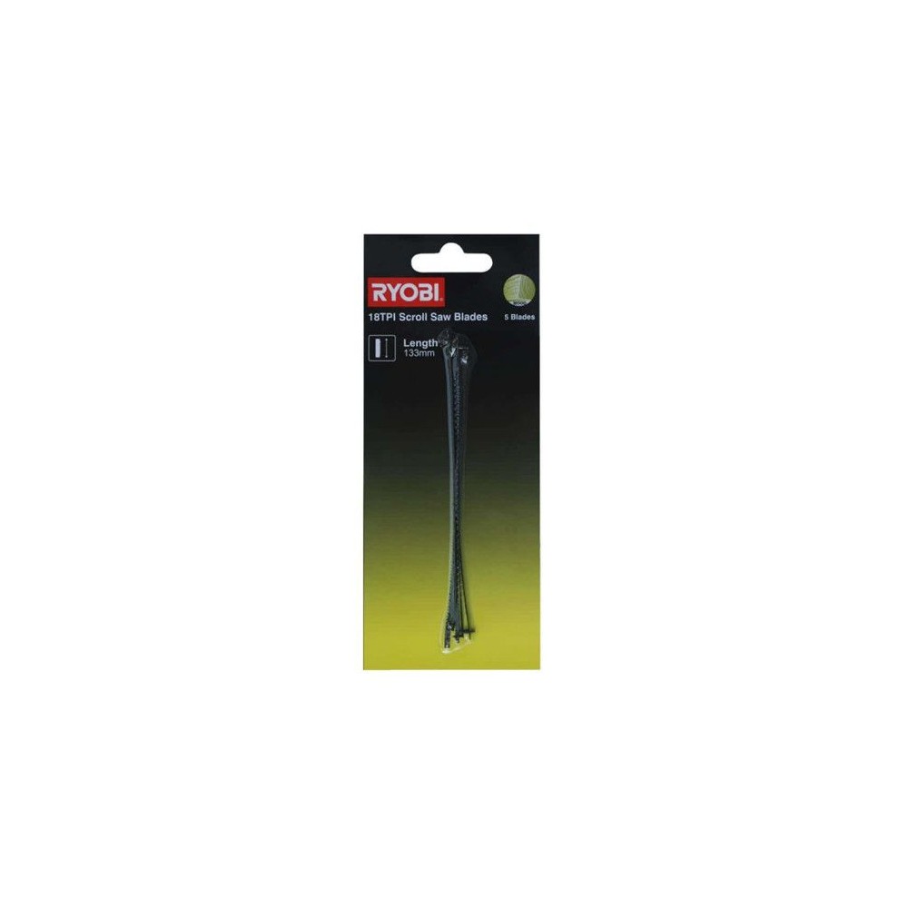 RYOBI - 5 lames a chantourner 18 TPI 133 mm pour scie a chantourner RS