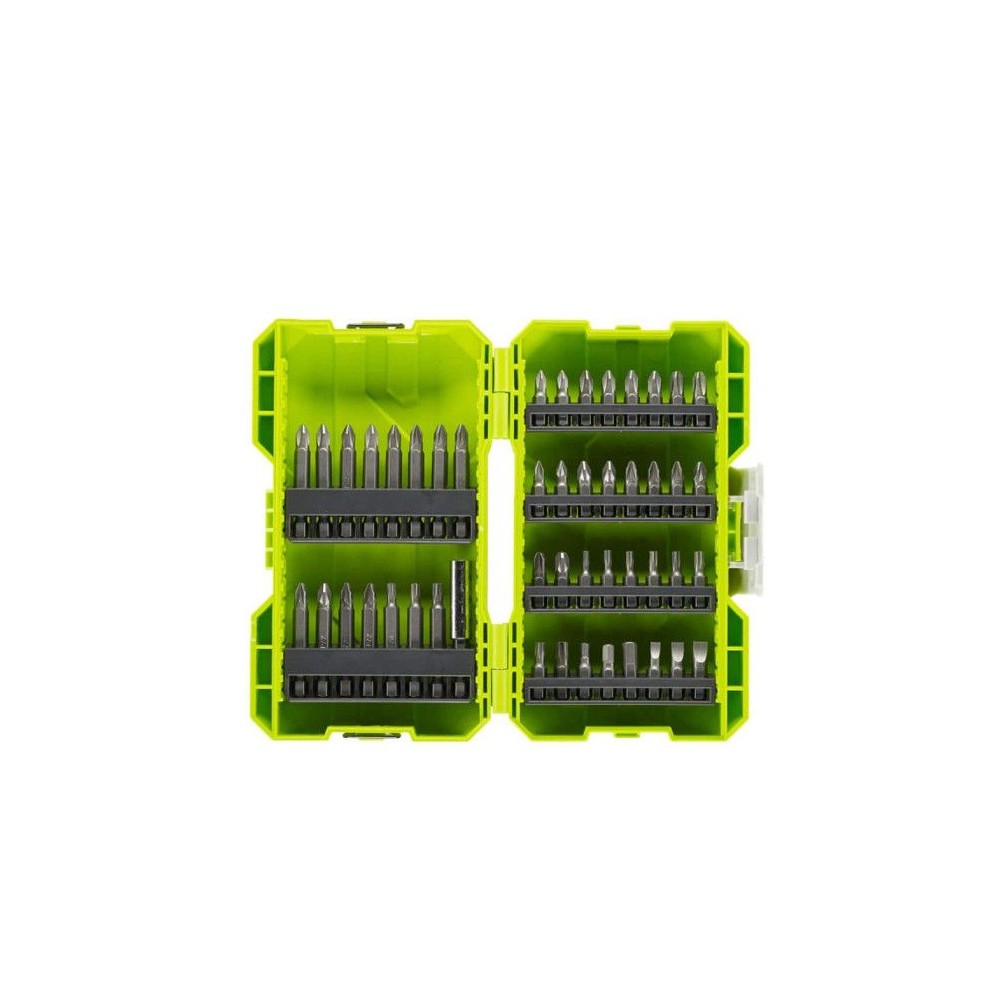 RYOBI - Coffret empilable 48 accessoires de vissage : 32 embouts 25 mm