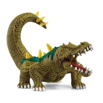 Figurine Monstre des Marais - Jouet Crocodile Ultra-réaliste et Durable aux Écailles Vertes et Dents Féroces Cadeau pour gar