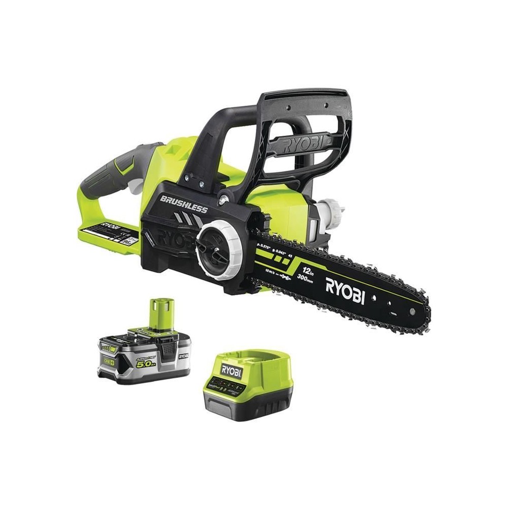 RYOBI - Tronçonneuse 18V ONE+ - Brushless - guide 30cm - 10 m/s - ten