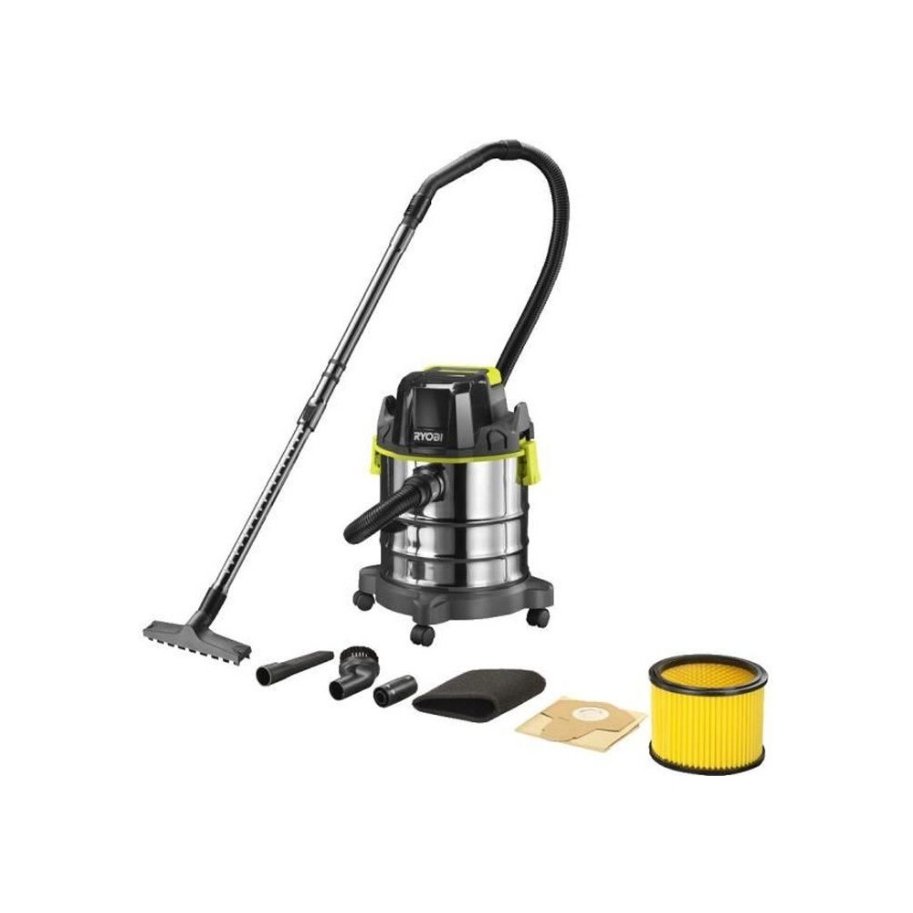 RYOBI - Aspirateur eau et poussiere 18V ONE+ - cuve inox 18 L - 11,4 k