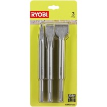 RYOBI - Kit 3 burins SDS+ (1 pointe, 2 plats) - RAKSPC03