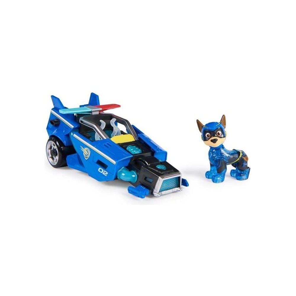 Véhicule Chase La Super Patrouille - Le Film - PAW PATROL - Effets sonores et lumineux - Figurine incluse