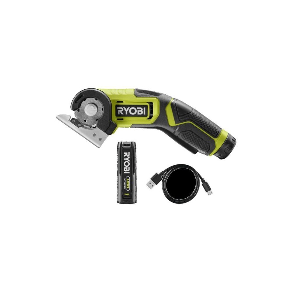 RYOBI - Mini-scie 4V USB Lithium - Câble USB C - 1 batterie 2,0 Ah -