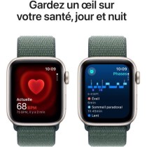 Apple Watch SE GPS - 40mm - Boîtier Starlight Aluminium - Bracelet Lake Green Sport Loop