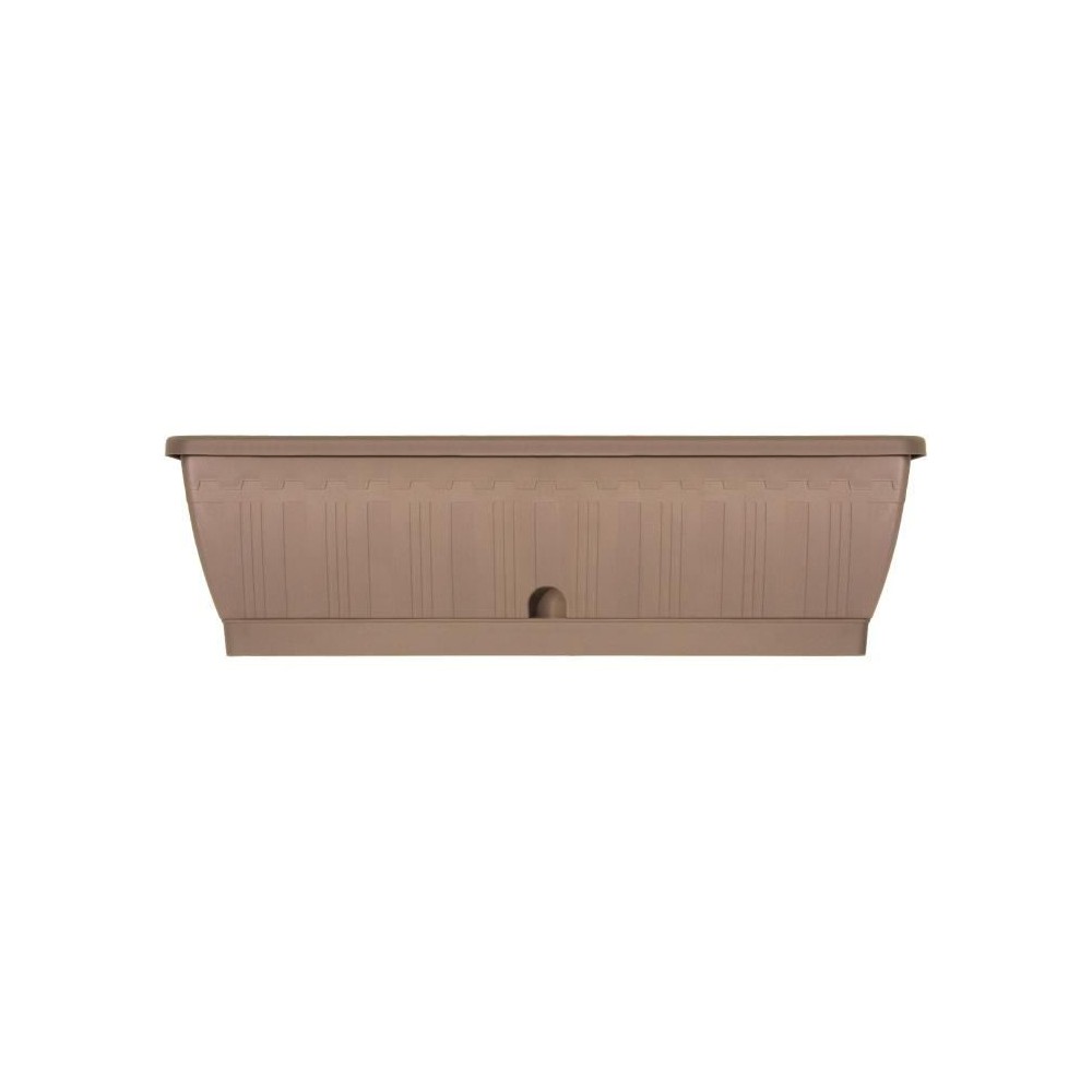 Jardiniere - GARDEN ID Terraflor - Taupe 60 cm - Solidité - Réserve d'eau - Recyclé & 100% recyclable - Volume pour plantes.