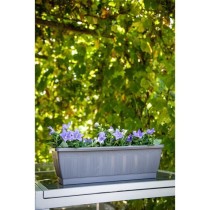 Jardiniere - GARDEN ID Terraflor - Anthracite 60cm - Solidité - Réserve d'eau - Recyclé & 100% recyclable - Volume pour plant