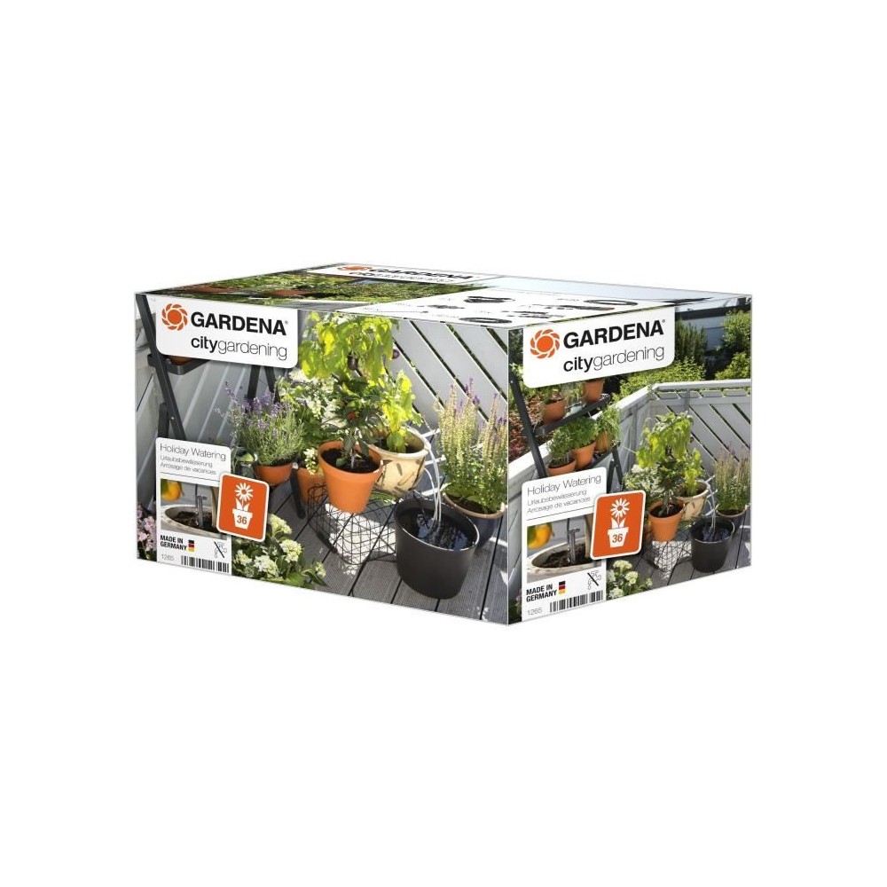 Arrosoir automatique de vacances - GARDENA - Kit complet pour arrosage - Capacité max 36 plantes - Programmable