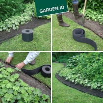 Bordure de jardin en caoutchouc recyclé - GARDEN ID Eco Border - 5 m H10 cm - Indestructible - Flexible, pose droite ou courbé