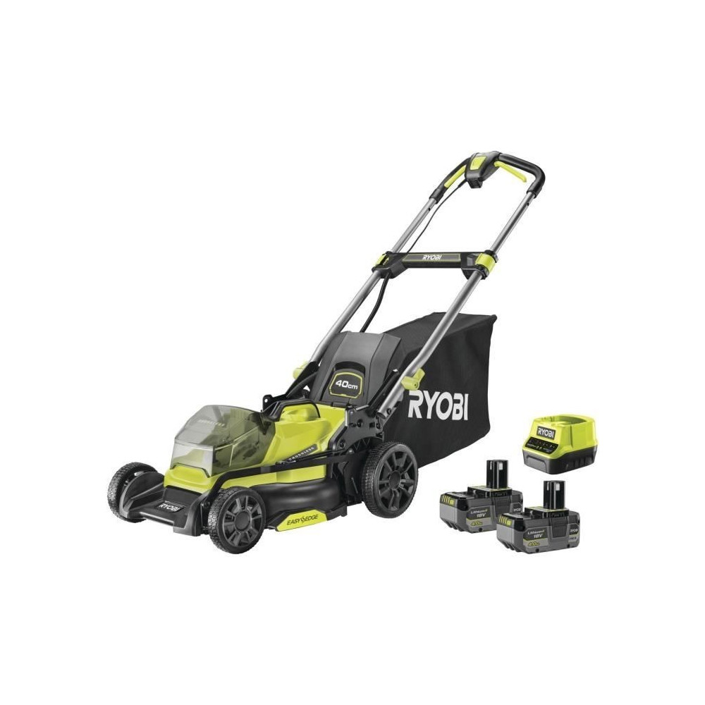 RYOBI - Tondeuse poussée 18V Brushless - Ø coupe 40 cm - ramassage e