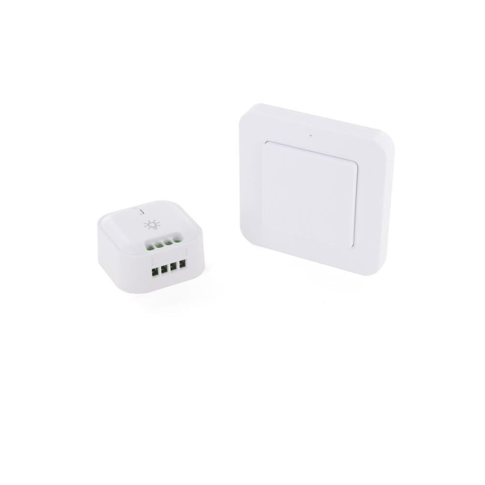 Interrupteur sans fil + Module éclairage On/Off - DIO CONNECTED HOME - 54736 - Blanc - 1000 W