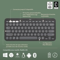 Clavier Logitech Pebble Keys 2 K380s clavier sans fil Bluetooth multidispositif - Graphite