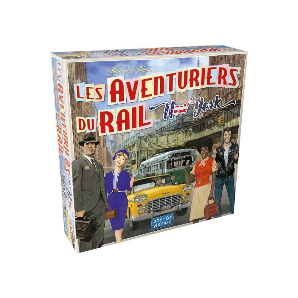 Les Aventuriers du Rail : New York - AC-DÉCO - Jeu de société - 8 ans et plus - 2 a 4 joueurs - 10 a 15 minutes