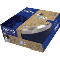 Gamelle - M PETS - ESKIMO - Double paroi 1.25 L - Noir - Acier inoxydable, antidérapant, inodore, antirouille, lavable