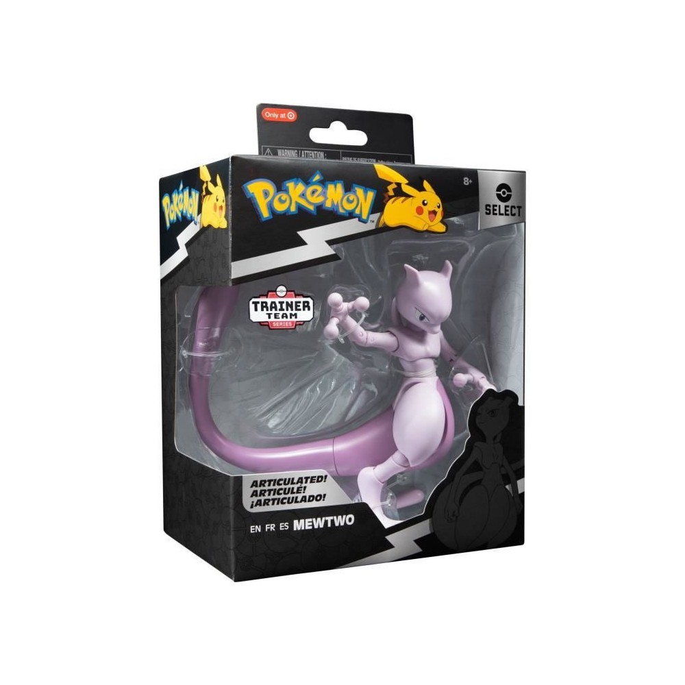 Figurine - BANDAI - Pokémon Mewtwo - 12 cm, ultra articulée et tres détaillée