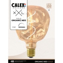 Ampoule LED E27 - CALEX - G125 NEO ORGANIC - Filament flexible - 4 W - 150 lm - 1800 K - Intensité variable - Or